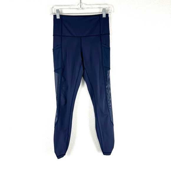 Lululemon Dark Blue High Times Cool to Street Athletic Athleisure Leggings 6 - Picture 1 of 6